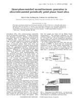 Quasi-phase-matched second-harmonic generation in ultraviolet-assisted periodically poled planar fused silica