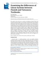 Examining the differences of linear systems between finnish and taiwanese textbooks