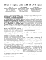 Effects of hopping codes in TH-SS UWB signals