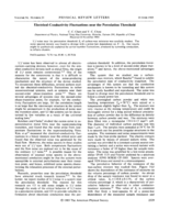 Electrical-conductivity fluctuations near the percolation threshold