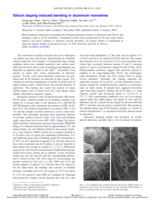 Silicon doping induced bending in aluminum nanowires