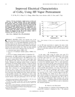 Improved electrical characteristics of CoSi2 using HF-vapor pretreatment