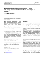 Dependence of terahertz radiation on gap sizes of biased multi-energy arsenic-ion-implanted and semi-insulating GaAs antennas