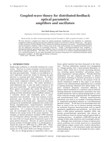 Coupled-wave theory for distributed-feedback optical parametric amplifiers and oscillators