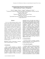 Automated patent document summarization for R&D intellectual property management