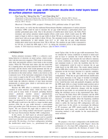 Measurement of the air gap width between double-deck metal layers based on surface plasmon resonance