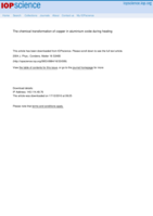 The chemical transformation of copper in aluminium oxide during heating