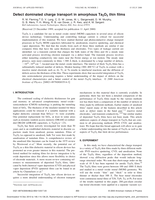 Defect dominated charge transport in amorphous Ta2O5 thin films