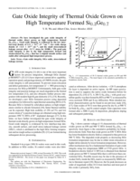 Gate oxide integrity of thermal oxide grown on high temperature formed Si0.3Ge0.7