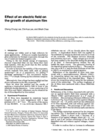 Effect of an electric field on the growth of aluminum film
