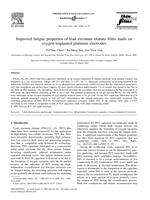 Improved fatigue properties of lead zirconate titanate films made on oxygen-implanted platinum electrodes