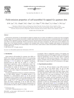 Field-emission properties of self-assembled Si-capped Ge quantum dots