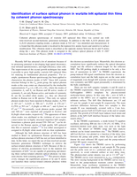 Identification of surface optical phonon in wurtzite InN epitaxial thin films by coherent phonon spectroscopy