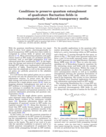 Conditions to preserve quantum entanglement of quadrature fluctuation fields in electromagnetically induced transparency media