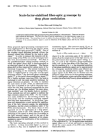 Scale-factor-stabilized fiber-optic gyroscope by deep phase modulation