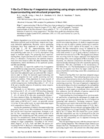Y-Ba-Cu-O films by rf magnetron sputtering using single composite targets: Superconducting and structural properties