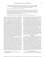 Formation of high aspect ratio macropore array on p-type silicon