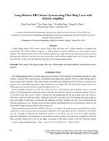 Long-distance FBG sensor system using fiber ring laser with hybrid amplifier