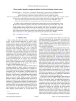 Three coupled ultraslow temporal solitons in a five-level tripod atomic system