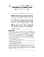 Joint compensation of CD and PMD in direct-detected OFDM transmission using polarization-time coding