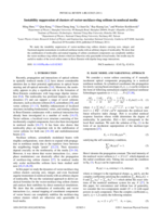 Instability suppression of clusters of vector-necklace-ring solitons in nonlocal media
