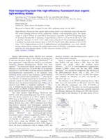 Hole-transporting-layer-free high-efficiency fluorescent blue organic light-emitting diodes