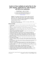 Analysis of time-multiplexed optical line-by-line pulse shaping: Application for radio-frequency and microwave photonics