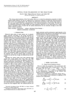 Optical pulse polarization of the crab pulsar