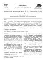 Thermal stability of sputtered Ni-P and Ni-P-Cr coatings during cycling test and annealing treatment
