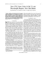 New CO2 Laser Lines in the 11-μm Wavelength Region: New Hot Bands
