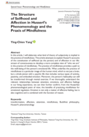 The Structure of Selfhood and Affection in Husserl’s Phenomenology and the Praxis of Mindfulness
