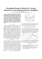 Broadband design of slotted TE21 second harmonic gyrotron backward-wave oscillator