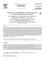 Change of neuronal pathways in Chinese speakers with non-fluent aphasia after therapy