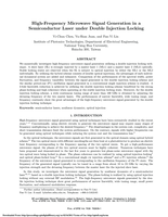 High-frequency microwave signal generation in a semiconductor laser under double injection locking