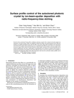 Surface profile control of the autocloned photonic crystal by ion-beam-sputter deposition with radio-frequency-bias etching