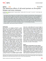 The deleterious effects of old social partners on Drosophila lifespan and stress resistance