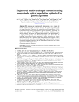 Engineered multiwavelength conversion using nonperiodic optical superlattice optimized by genetic algorithm