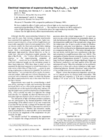 Electrical response of superconducting YBa2Cu3O 7-δ to light