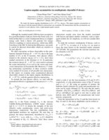 Lepton angular asymmetries in semileptonic charmful B decays