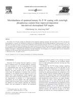 Microhardness of sputtered ternary Ni-P-W coating with extra-high phosphorous content from improved deposition rate-derived electroplated NiP targets