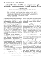 Actively Q-switched Nd:YVO4 laser using an electro-optic periodically poled lithium niobate crystal as a laser Q-switch