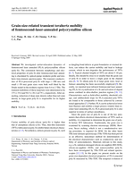 Grain-size-related transient terahertz mobility of femtosecond-laser- annealed polycrystalline silicon