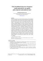 Ultra broadband microwave frequency combs generated by an optical pulse-injected semiconductor laser