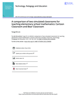 A comparison of two simulated classrooms for teaching elementary school mathematics: Cartoon Classroom and Bear Classroom