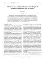 Theory of backward distributed-feedback optical parametric amplifiers and oscillators