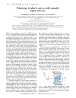 Polarizing terahertz waves with nematic liquid crystals