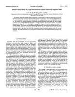 Effective-mass theory of p-type heterostructures under transverse magnetic fields