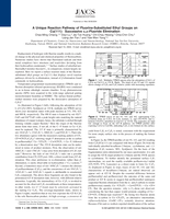 A unique reaction pathway of fluorine-substituted ethyl groups on Cu(111): Successive α,α-fluoride elimination
