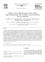 Efficient, color-stable fluorescent white organic light-emitting diodes with an effective exciton-confining device architecture