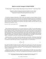 Study on carrier transport of thick OLEDs